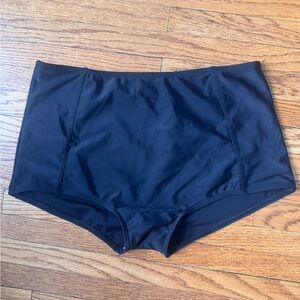 High Waisted Black Swim Bottoms